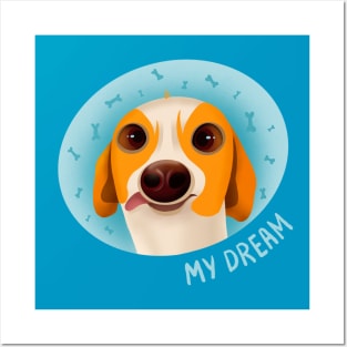 Funny dog t-shirt for men and women Posters and Art